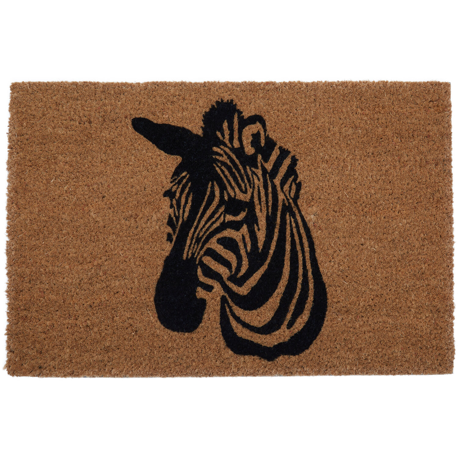 Orsina Zebra Face Doormat in Brown | Size: 100 cm diameter