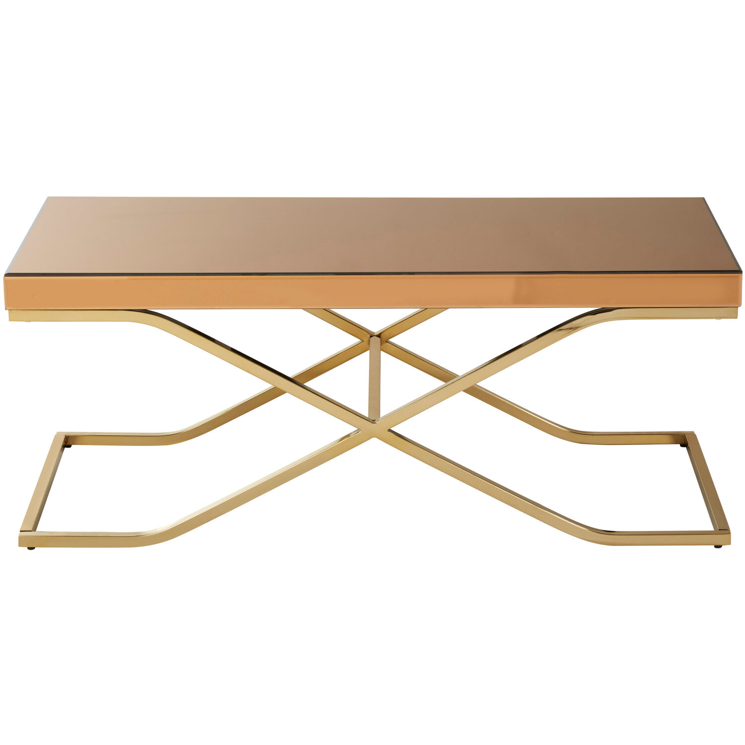 Kensington Townhouse Light Brown Coffee Table - Gold