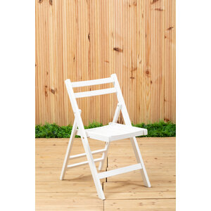 Beauport White Wood Folding Chair