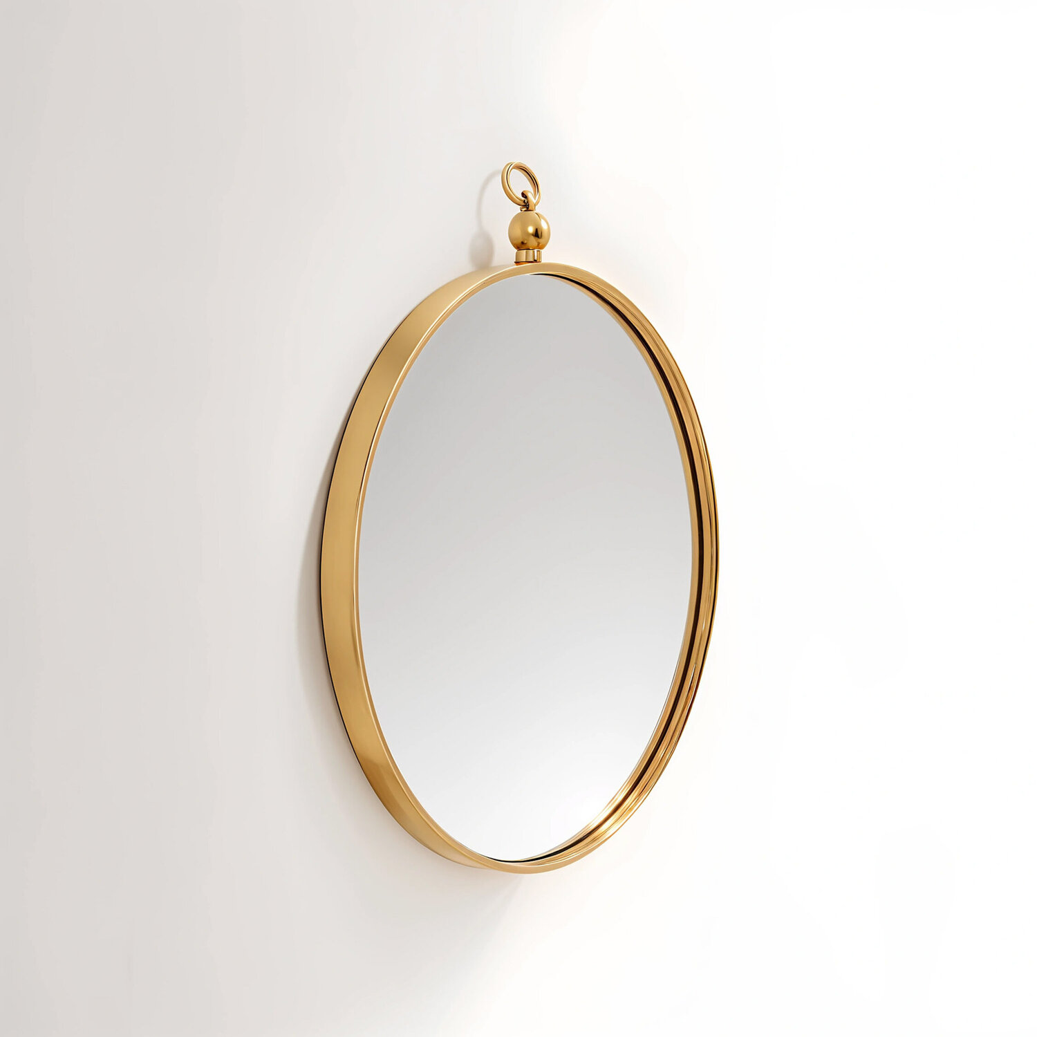 Hestina Rectangular White Wash Mosaic Wall Mirror - Gold