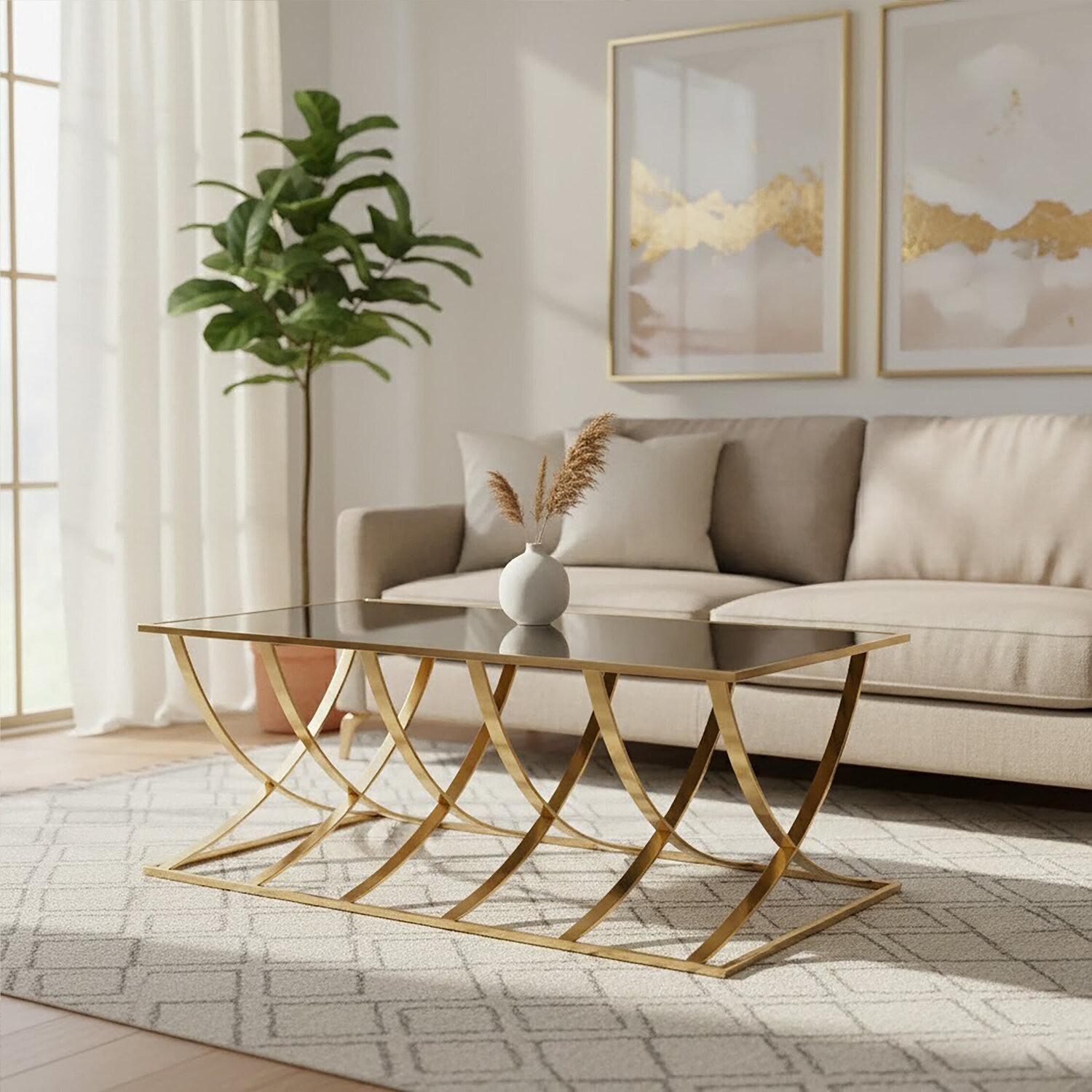 Reena Coffee Table - Gold
