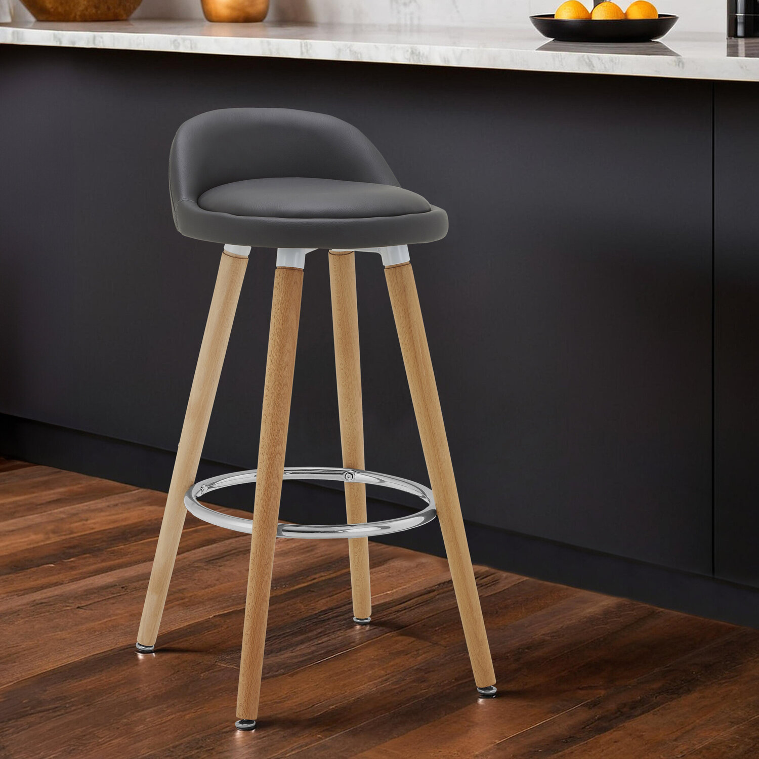 Normann Grey Bar Stool - Grey