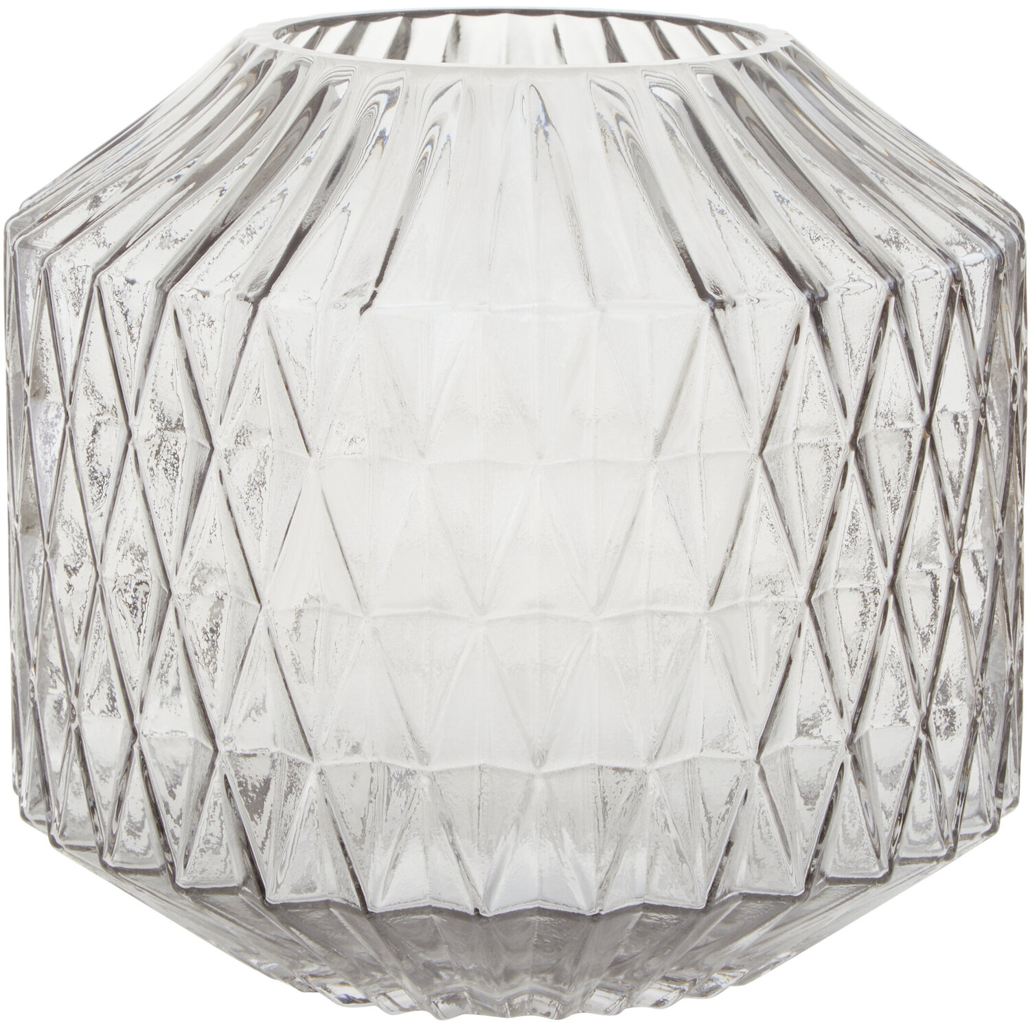 Caldera Grey Speckled Bottled Vase - Glass 100%