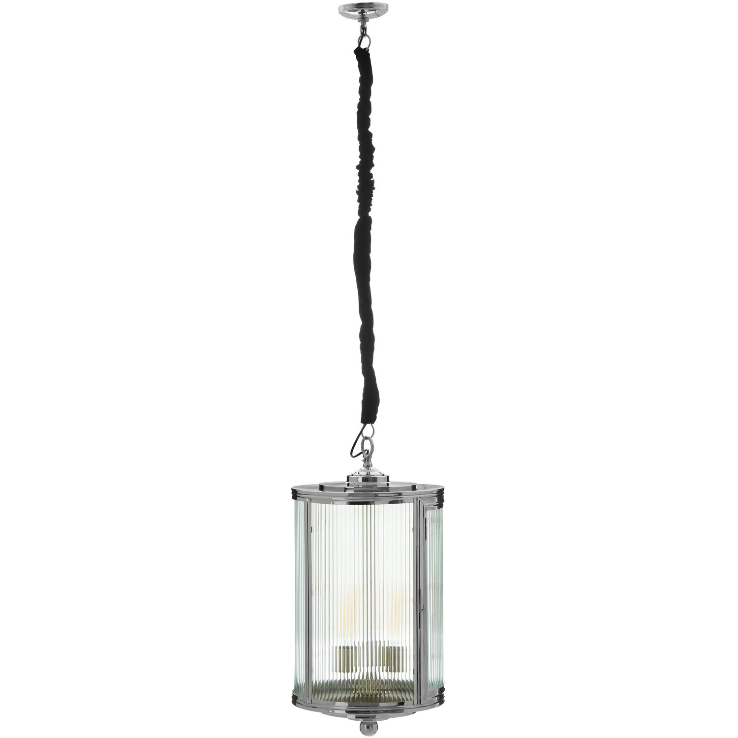 Calina Large Glass Pendant Light - Silver