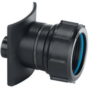 McAlpine BOSS82CAST-BL Black Mechanical Two Piece Cast Iron Soil Pipe Boss Connector - 22mm Drill Si