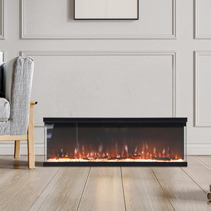 Dual Install Electric Fireplace with Remote Control