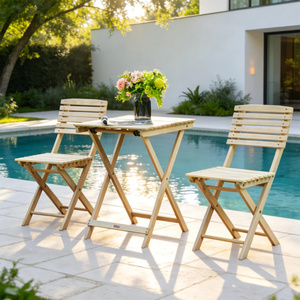 Abrihome Acacia Wood 2-Seater Outdoor Bistro Set