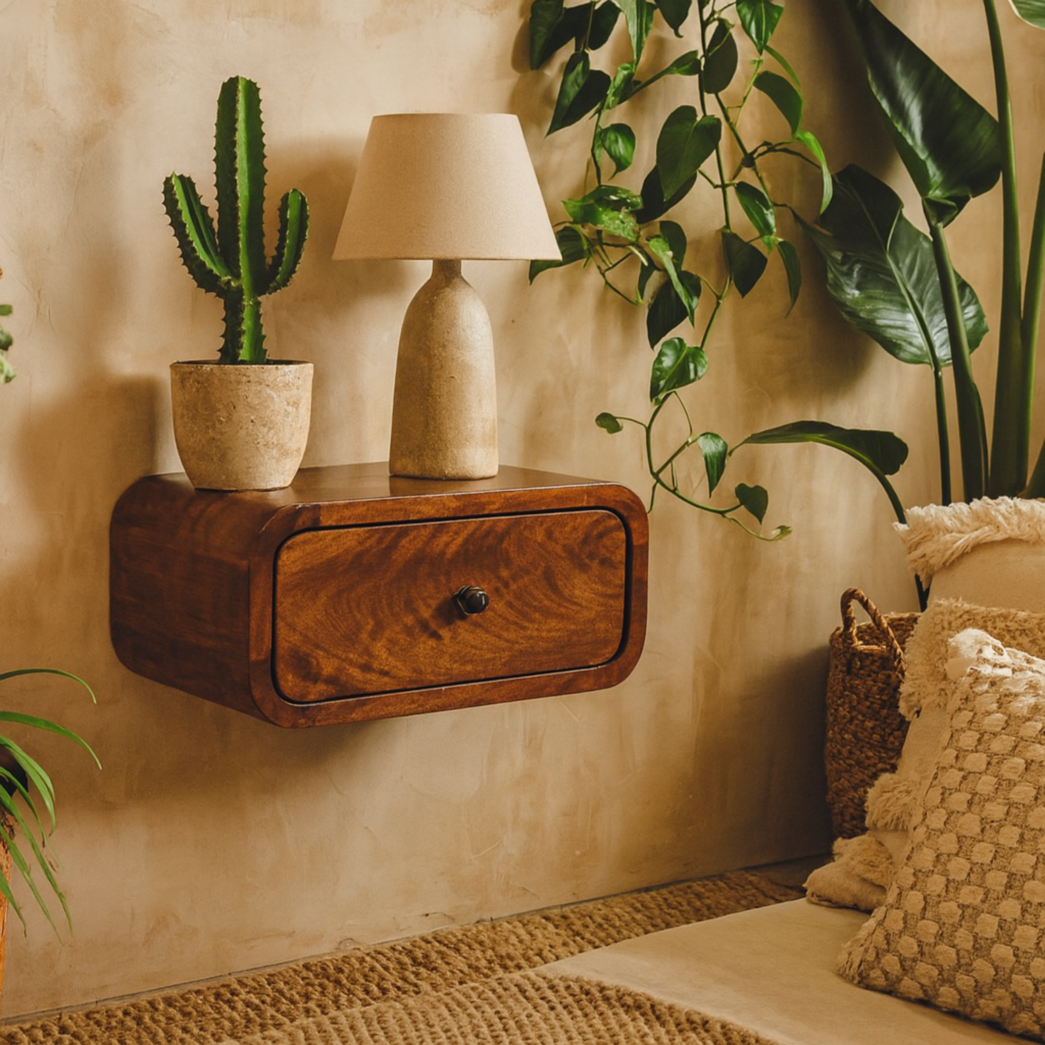 Wyld Haus Bedside Table - Mango Wood - Brown - Extra Small