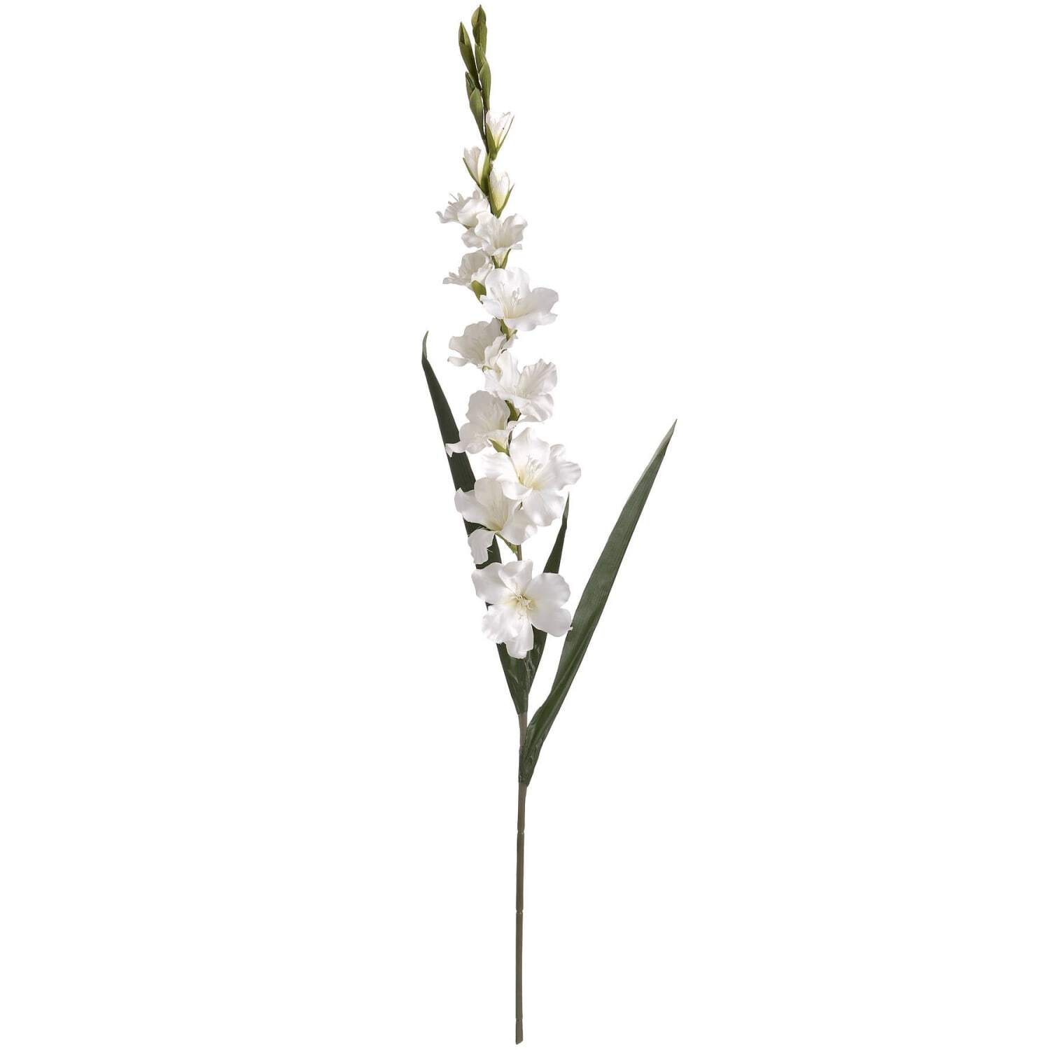 Set of 3 Artificial Gladioli Stems - White