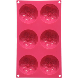 Hallie 6 Flower Hot Pink Cake Mould