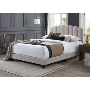 Lunar Pebble Fabric Bed Frame - Double