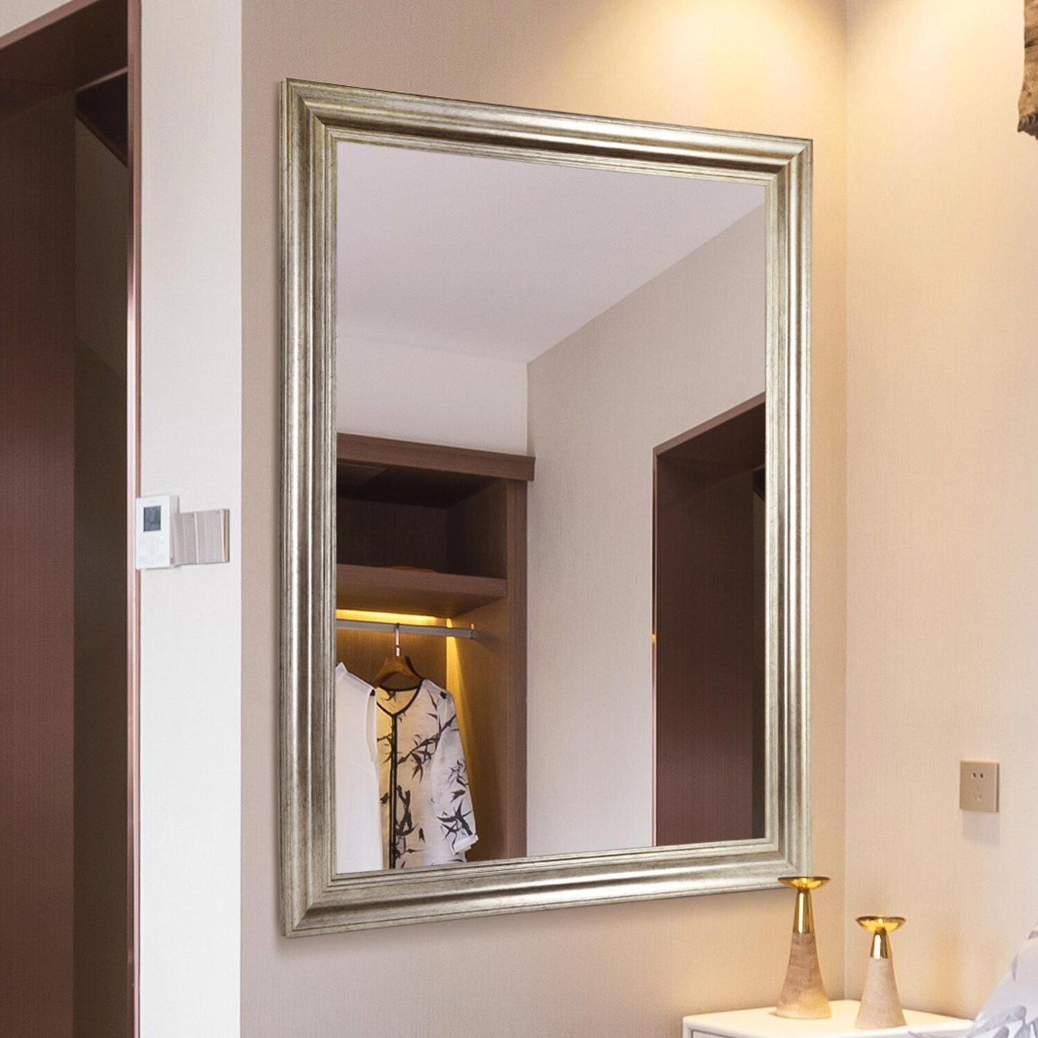 Image of MirrorOutlet Lancaster Champagne Silver Extra Large&hellip;