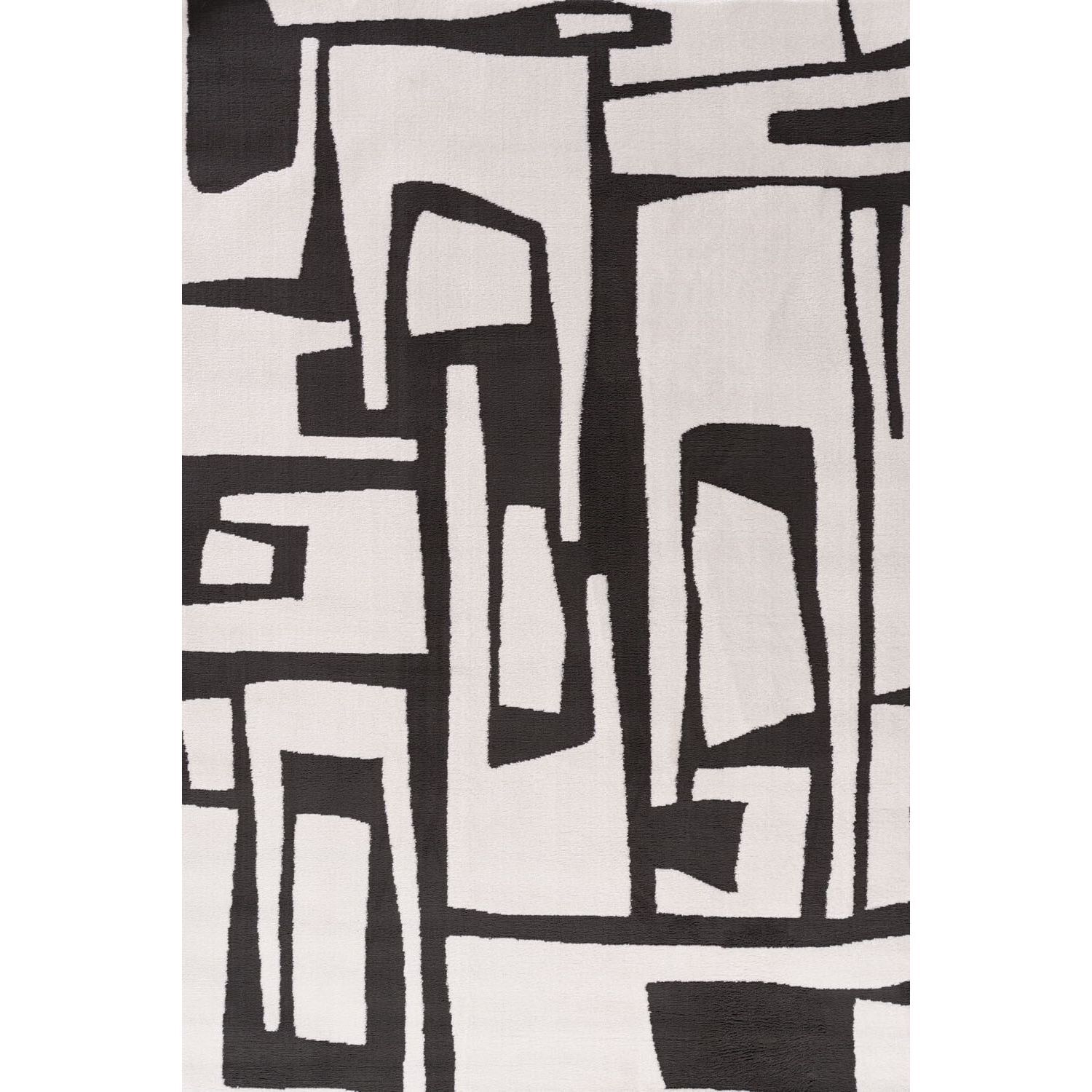 THE RUGS Living Room Rug, Loft Collection – Modern Textured 14mm Soft Pile Area Carpet, Non-Shedding & Easy Care [ Abstract Dark Grey, 160x230 cm] - Image 3