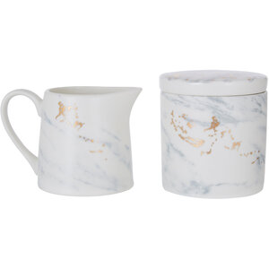 Marble Luxe Sugar Pot And Creamer