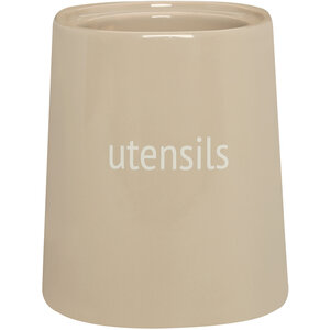 Fletcher Beige Ceramic Utensils Holder