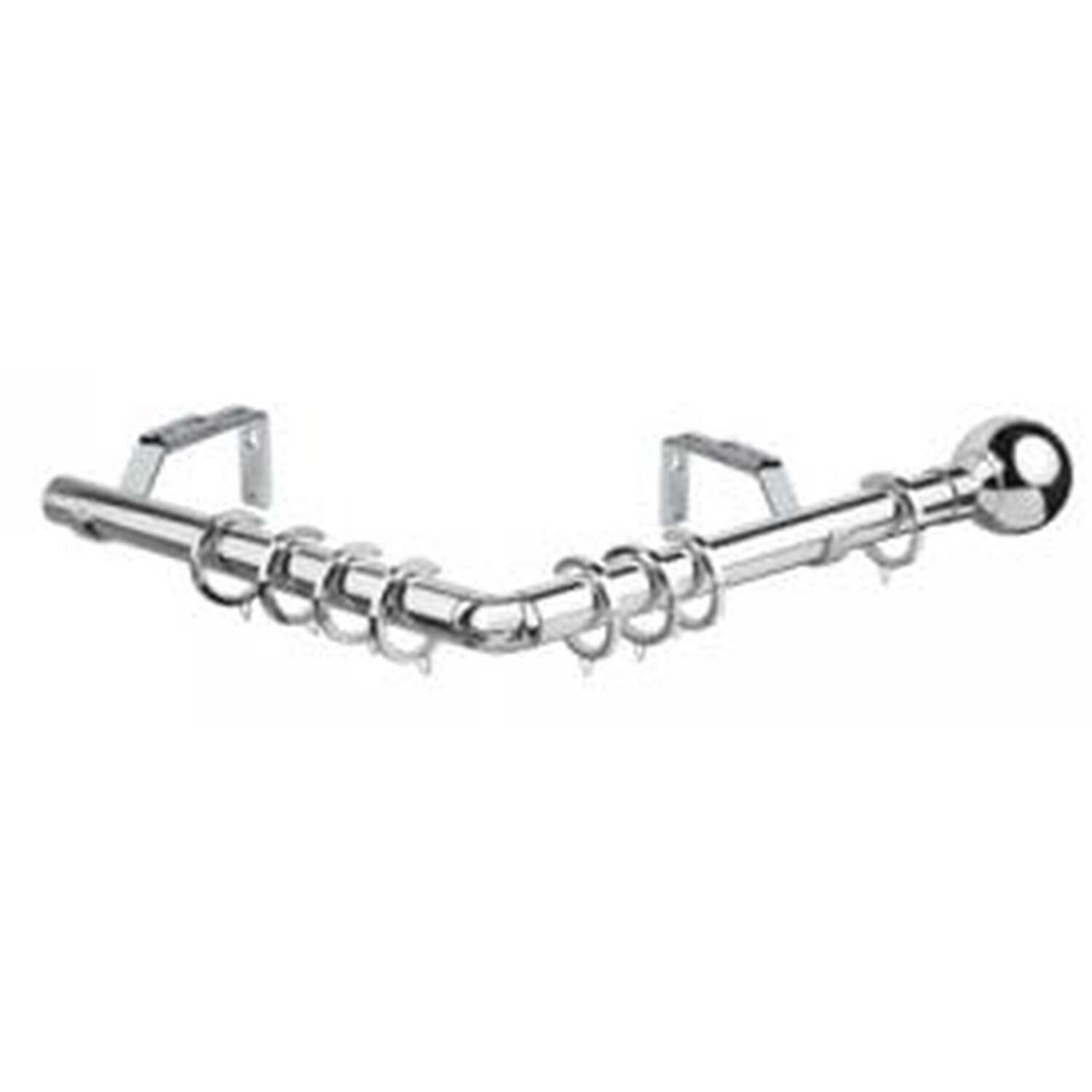 28mm 475cm Ball End Chrome Eyelet Bay Pole Set - Chrome