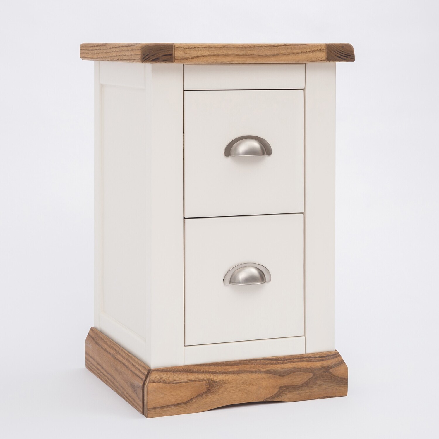 Cabinet Bits Tropea 2 Drawer Petite Bedside Cabinet - White