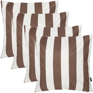 4 Pack Cushion 43x43 Kyoto Fabric, Stripe, Chocolate
