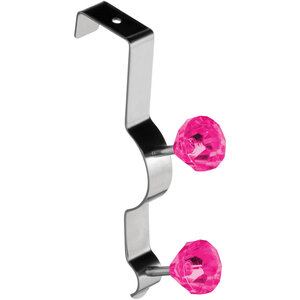 Jaxen Over Door Hot Pink Diamantes Double Hook