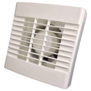 Bathroom / Toilet Axial Extractor Fan with Run on Timer for 100mm / 4