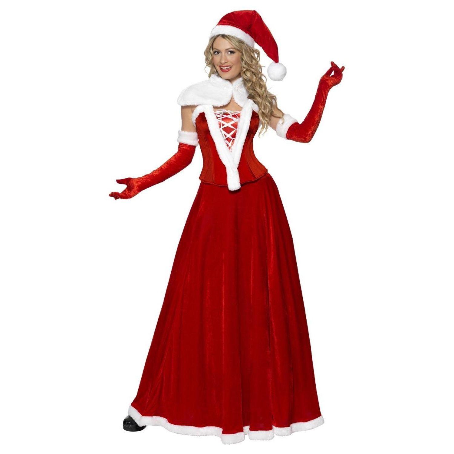 Smiffys Womens/Ladies Luxury Miss Santa Costume Set - Red / S