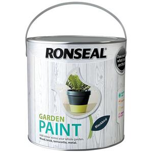 Ronseal Garden Paint Black Bird 2.5 Litre - Exterior Wood and Metal Paint