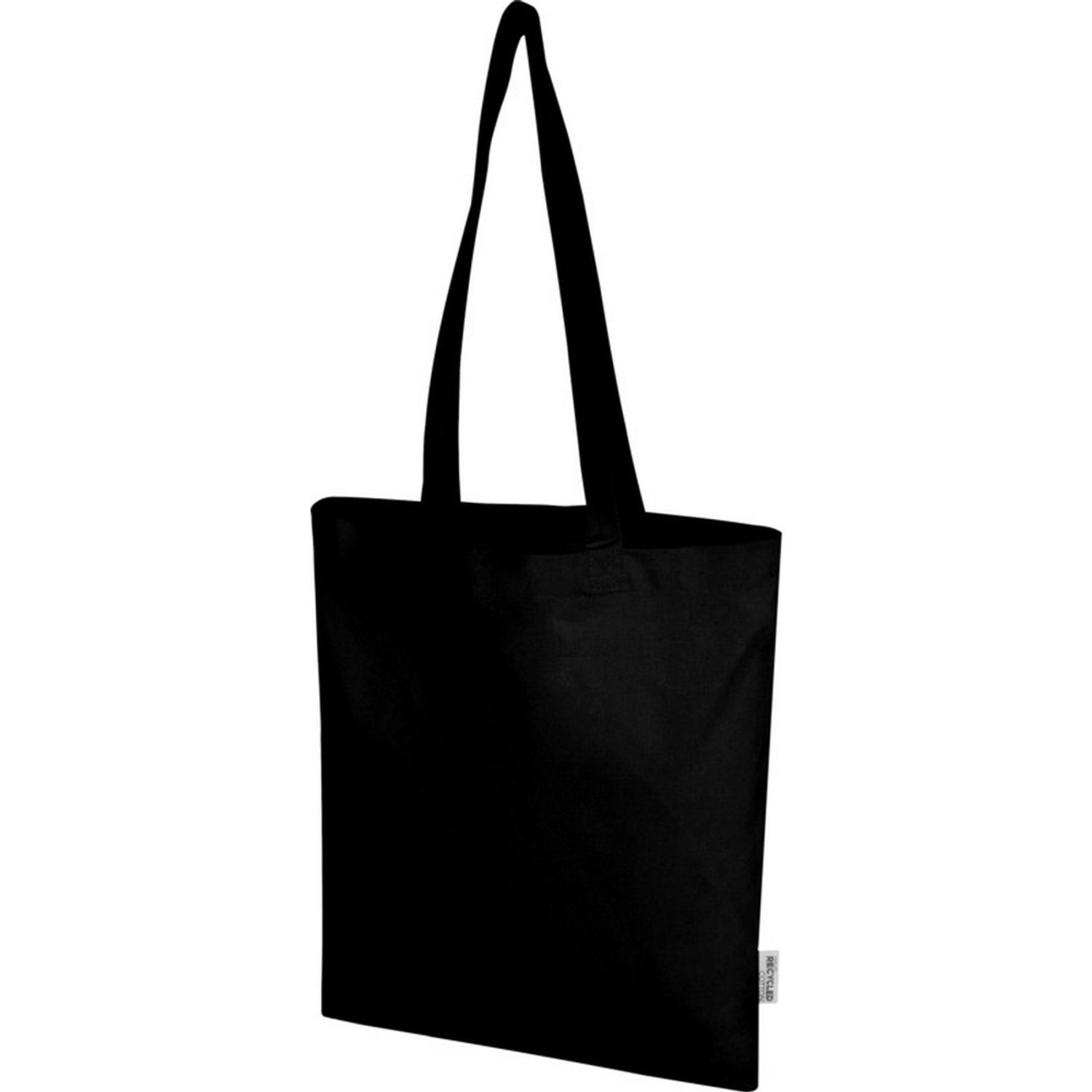 Floso Madras Recycled Cotton 7L Tote Bag - Solid Black