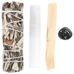 Something Different Energy Cleansing Crystal Yerba Santa Sage Smudge Kit Set