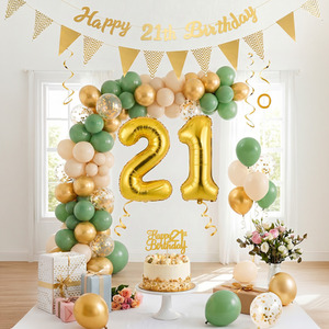 Lifeideas 31-Piece 21th Birthday Balloon Decorations Set
