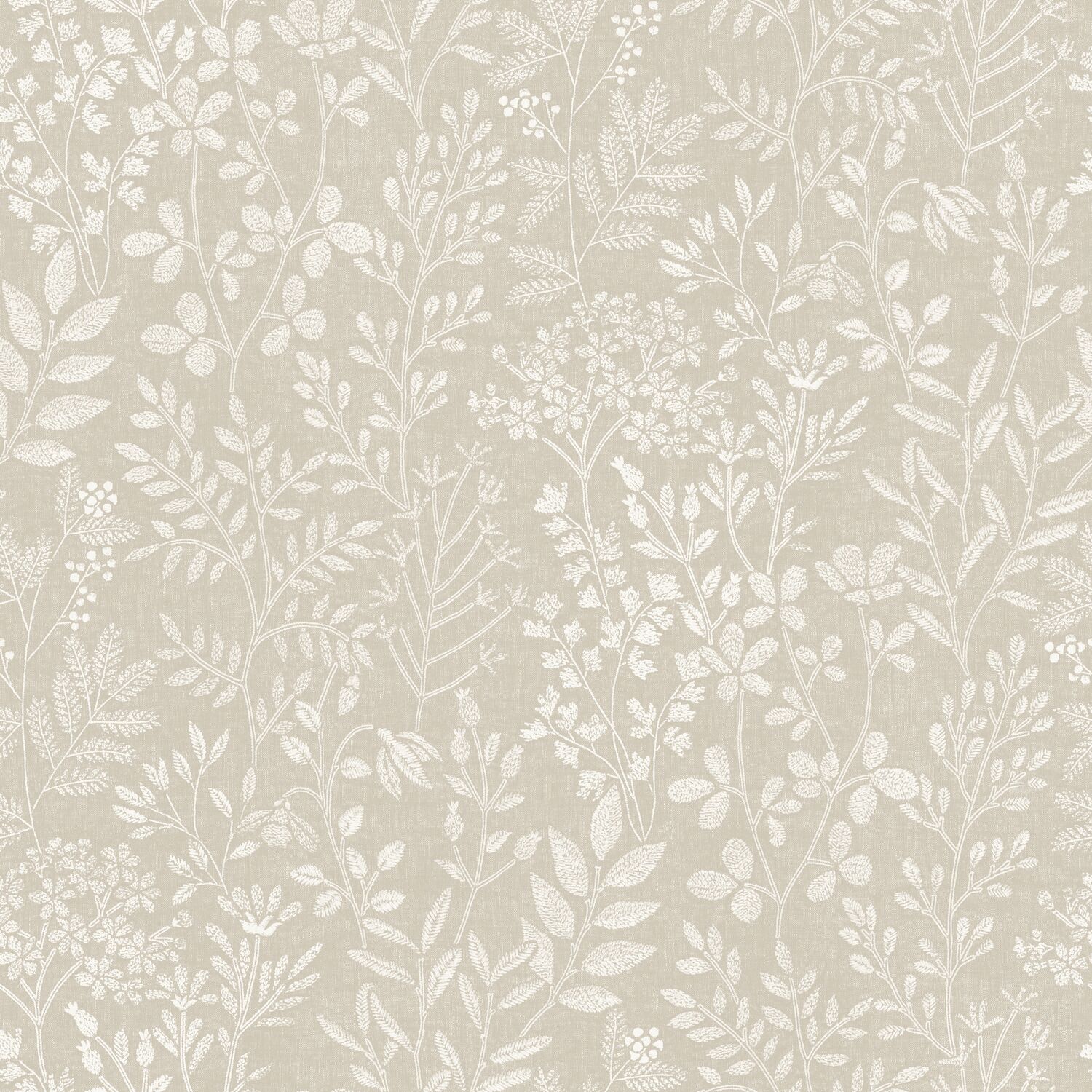 B&Q -  Embroidery Stitched Organic Foliage Trail WallpaperNeutral - Image 8