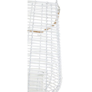 Lentigo Large White Rattan Lantern