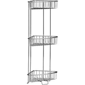 Dara Three Tier Chrome Corner Shower Caddy