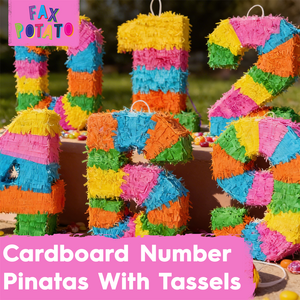 90th Birthday Pinata Set with Stick & Blindfold - Blue Stick