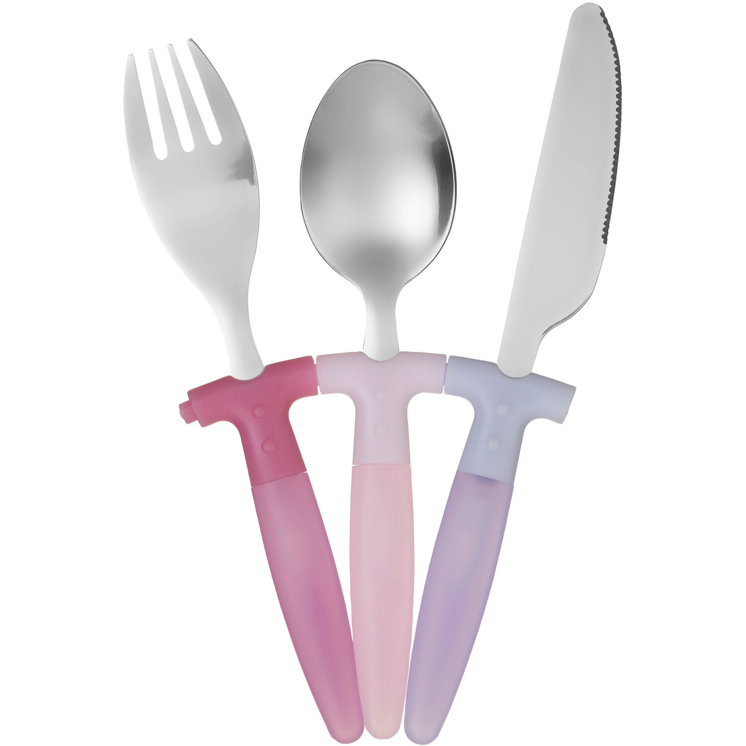 Image of Kai Childrens 3 Piece Pink Cutlery&hellip;