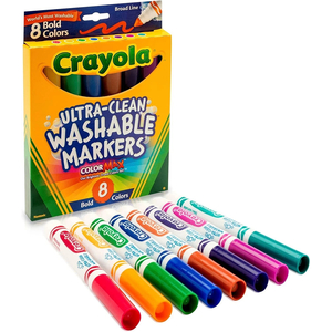 Crayola Bold Broad Line Washable Markers 8 Count