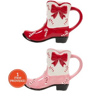 Christmas Cowboy Shaped Boot Mug