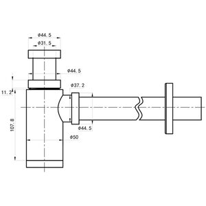 Bathwell¿Round Basin Bottle Trap 1 1/4