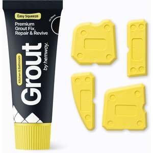 Hemway Jet Black Grout Reviver Kit 400g & 4 Piece Profiling Tool Kit