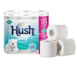 Hush Luxury White Scented Bathroom Tissues 18 Rolls