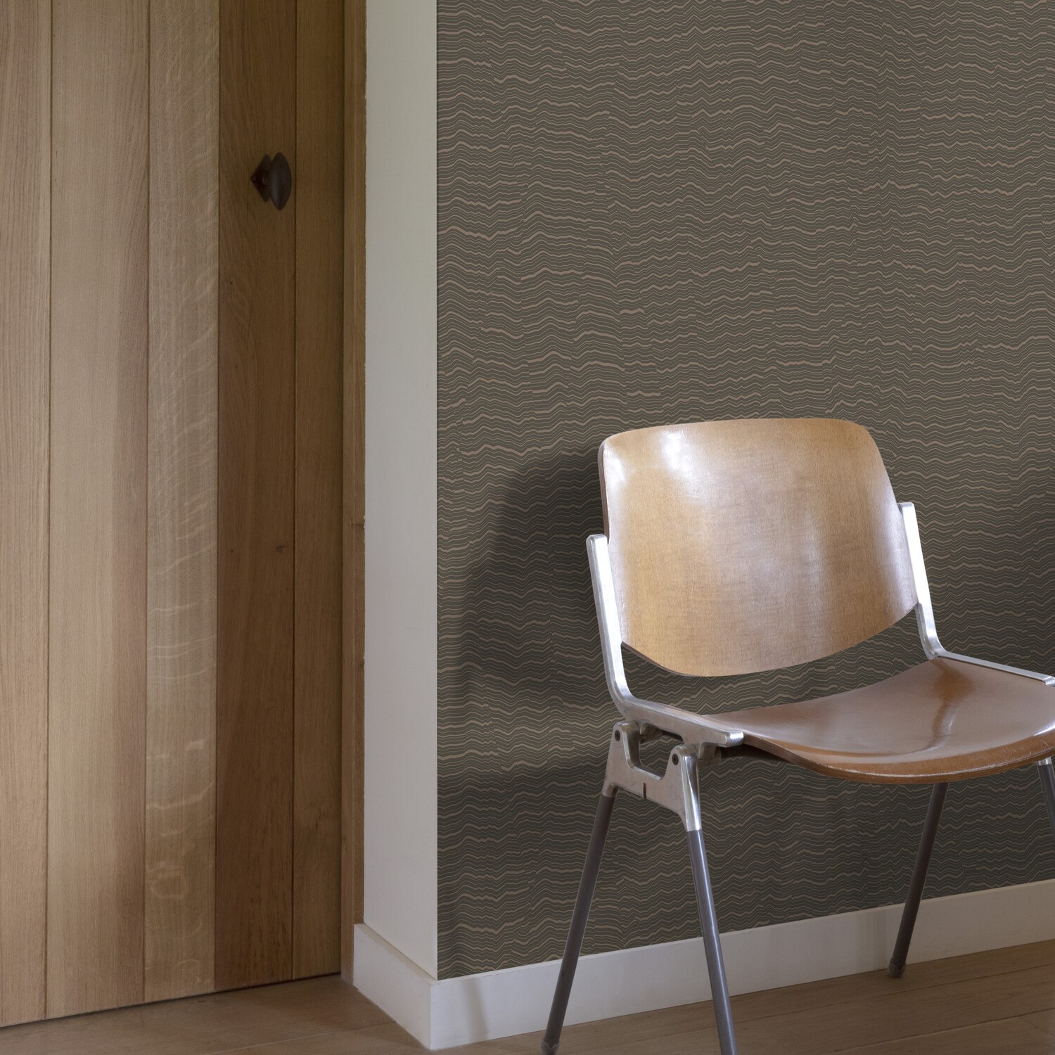 Grandeco Boutique Yoro Sand Dune Wave Embossed Metallic Brown Wallpaper - BZ3408 - Image 2