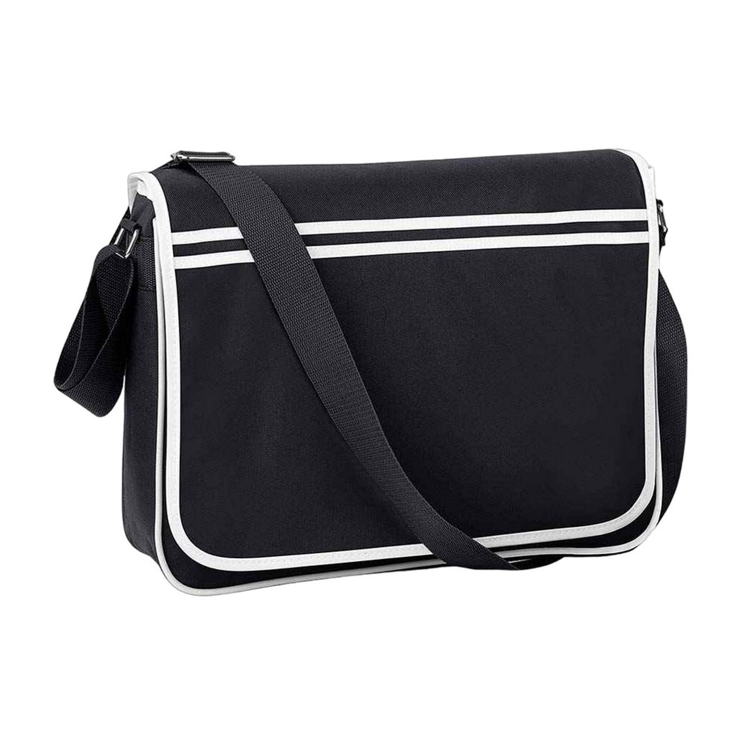 Bagbase Retro Messenger Bag - Black/White