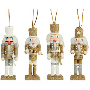 Set of 4 Champagne Nutcrackers