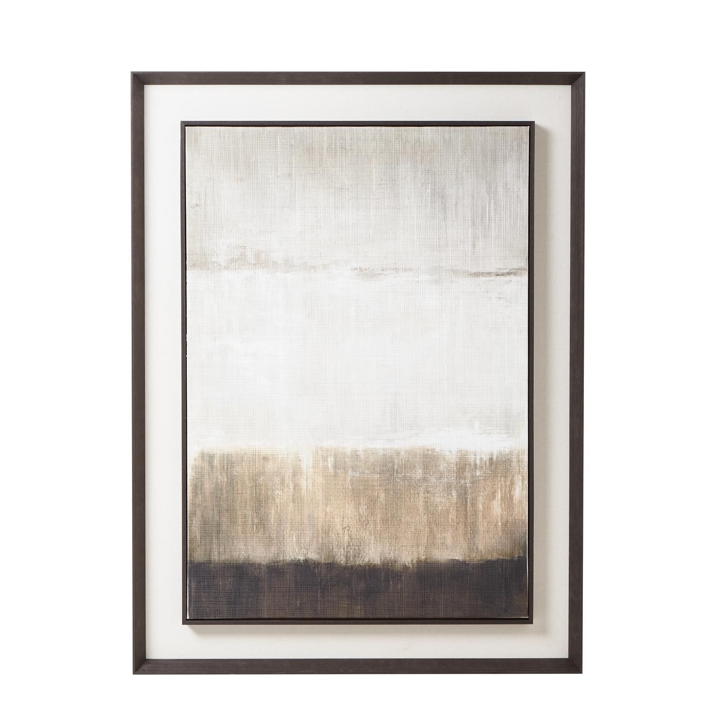 Hill Interiors Moderno Linen Framed Print - Brown/White/Grey