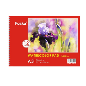 A3 Side Spiral Open Watercolor Pad