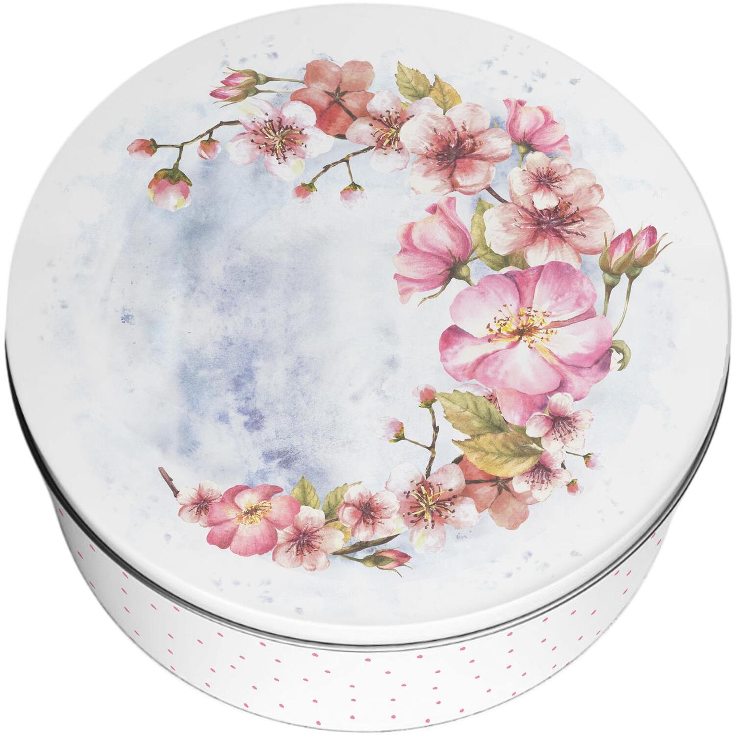 Image of Pink Blossoms Large Cake Tin -&hellip;