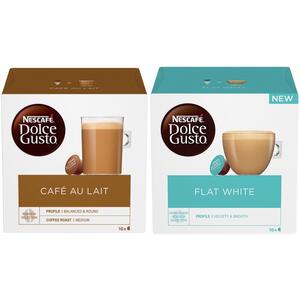 Nescafe Cafe Au Lait & Flat White Coffee Pods Bundle
