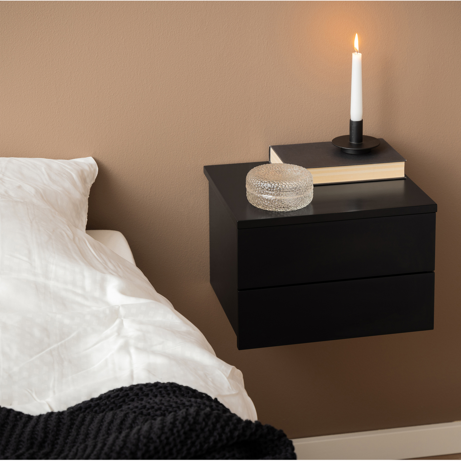 Furniture To Go Unisex Black Avignon Bedside Table - Image 3
