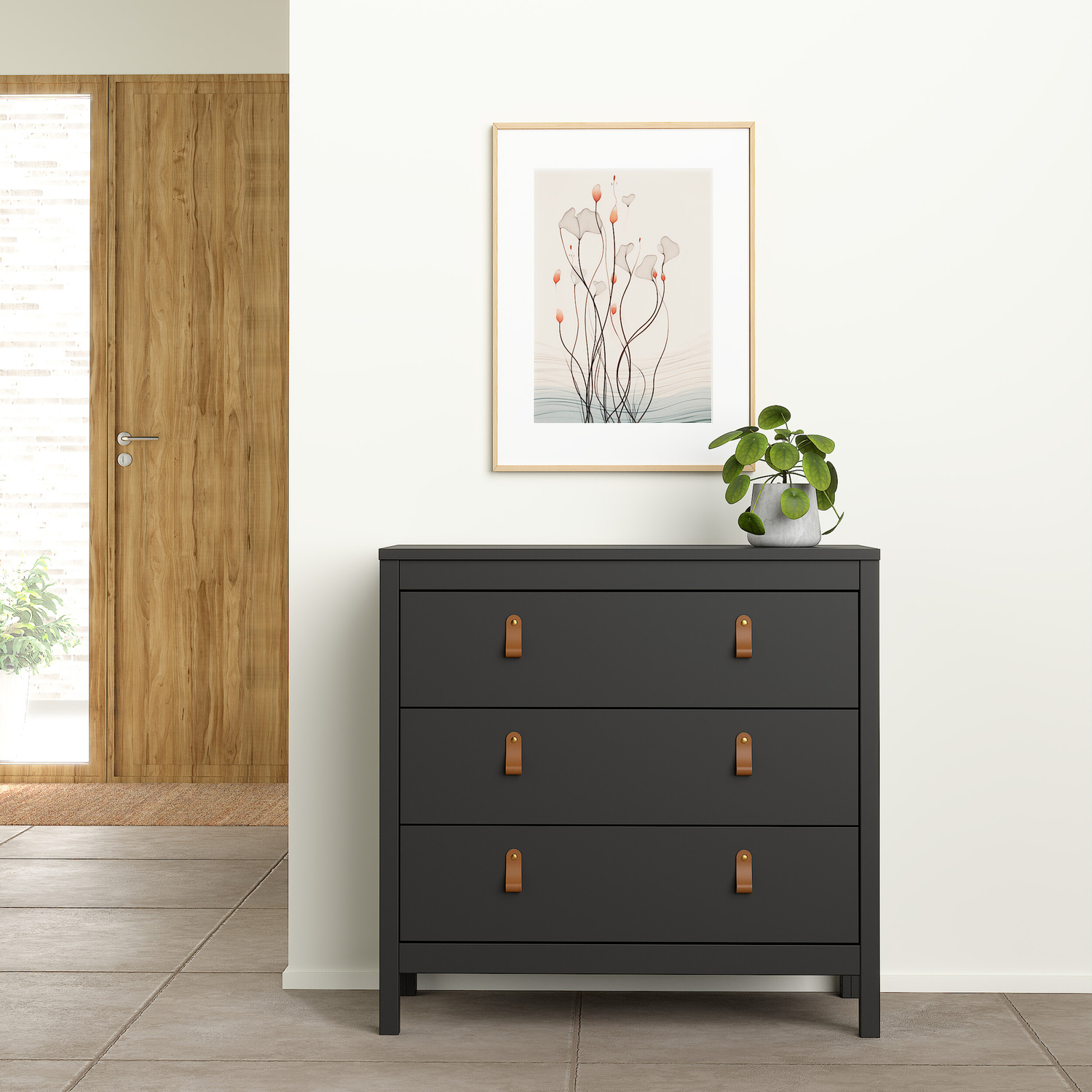 Furniture To Go Barcelona Chest Of 3 Drawers - Black - Image 5