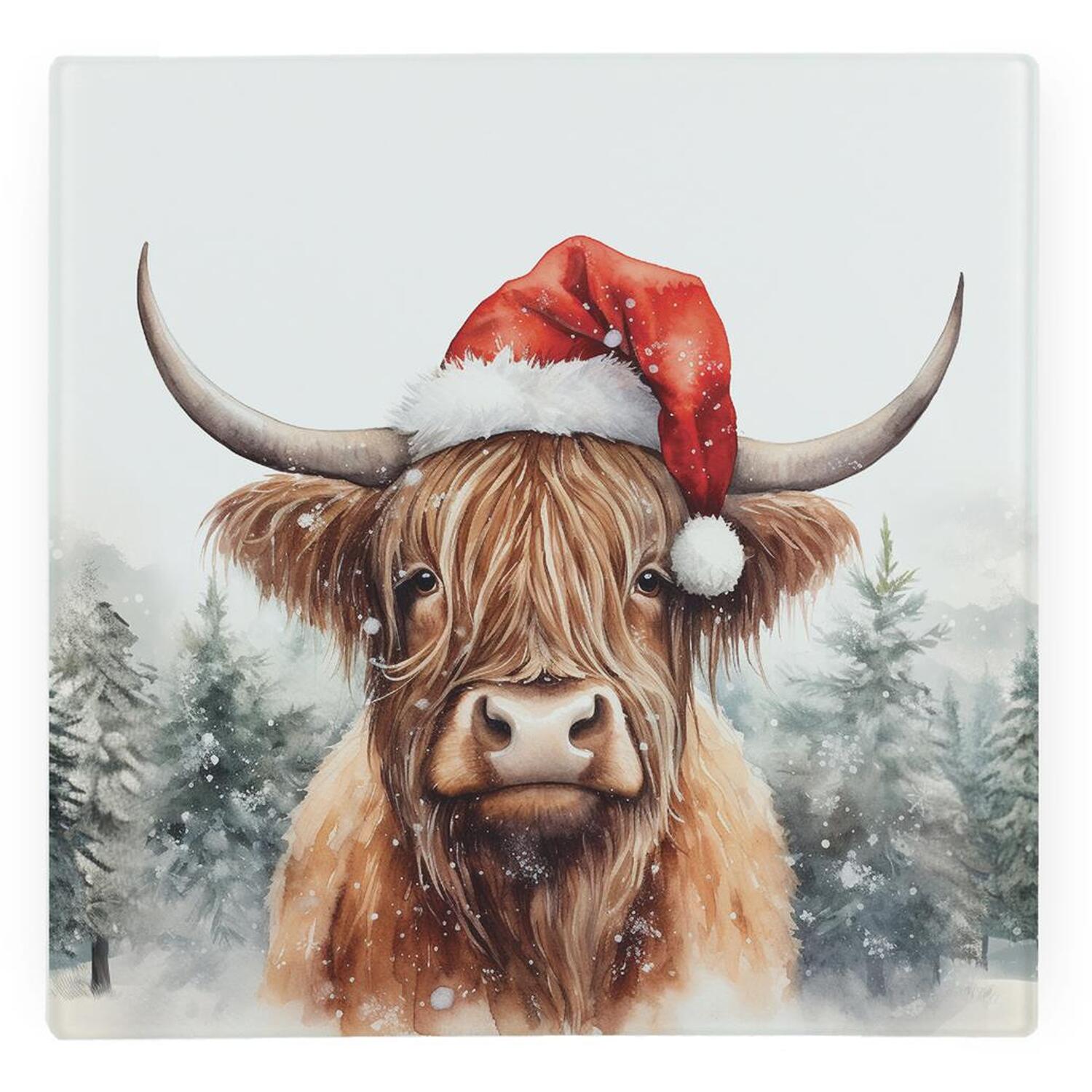 Image of Christmas Highland Cow Glass Hot Pot&hellip;