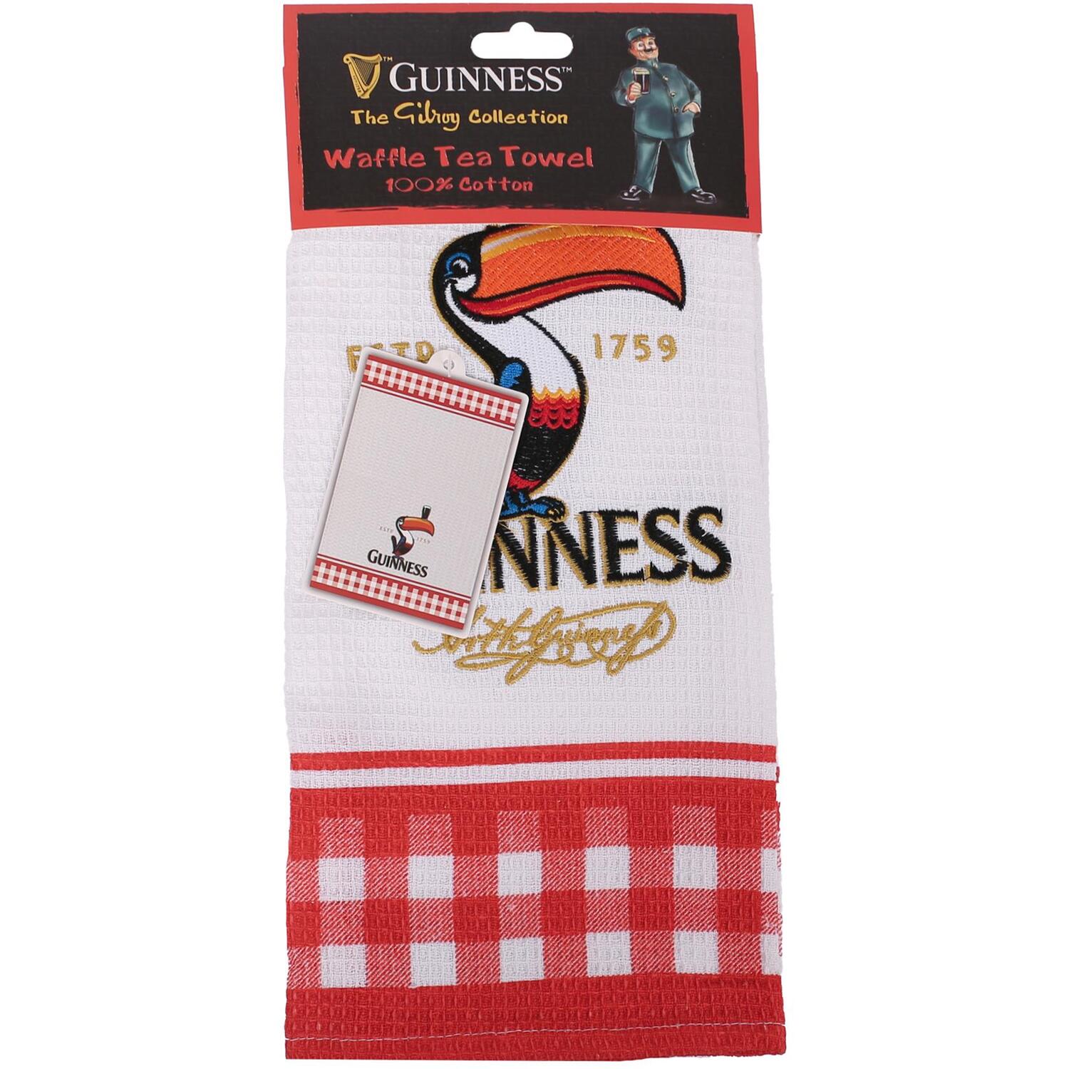 Guinness Unisex Multicolor Toucan Waffle Tea Towel - Image 3
